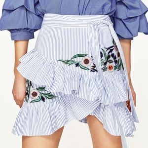 Ruffle stripe skirt